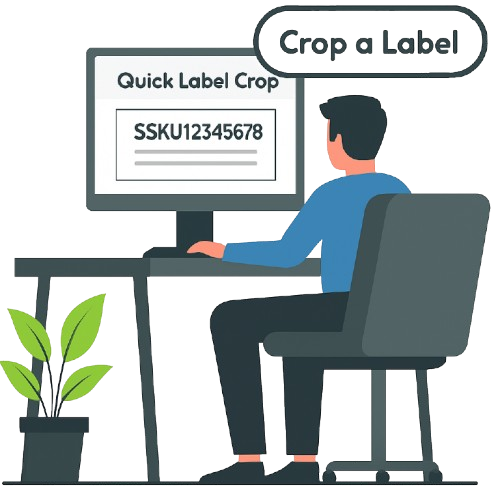 Quick Flipkart Shipping Label Crop Tool Image